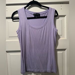 St. John medium purple with glimmer sleeveless women’s top